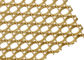 Сетка светлого латунного цвета декоративная архитектурноакустическая сплетенная для экрана Паритион Халл