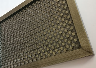 Экран ячеистой сети металла дизайна рамки архитектурноакустический с античной медью