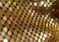 золото занавесов ткани сетки металла 4mm Sparkly для украшения гостиницы или ресторана