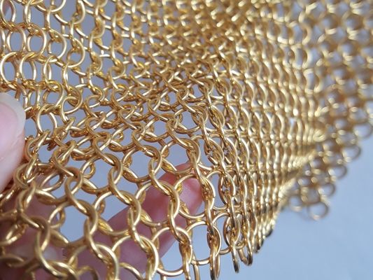 сетка Pvd кольца металла 3.8mm до 30mm закончила Chainmail для того чтобы сплести тип для занавеса