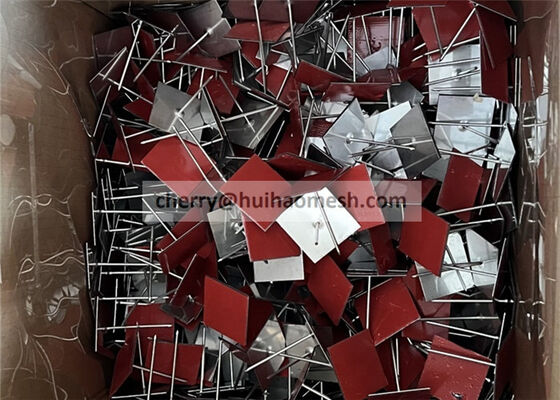 Стальные оцинкованные штифты и шайбы для крепления изоляции к стенам или потолкам (длина 63 мм) с клеевым основанием