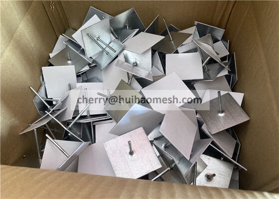 Стальные оцинкованные штифты и шайбы для крепления изоляции к стенам или потолкам (длина 63 мм) с клеевым основанием