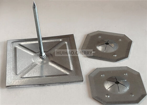 Крепежные штифты для теплоизоляции Rockwool, самоклеящиеся, 12 калибра, 1-1/2" с квадратной шайбой