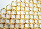 рассекатель зал Дексхибитион сетки кольца Дя 15мм ОД 1.5ММ покрашенный золотом стальной
