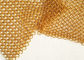 Архитектурноакустическая сетка кольца металла Драперы с цветами золота для экрана стены изоляции