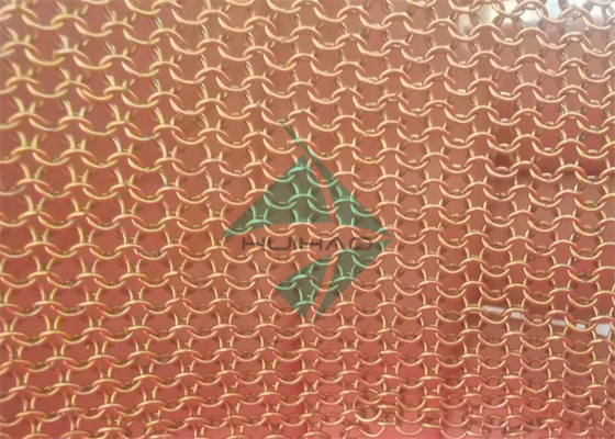 Цвет 3.81mm Ringmesh Chainmail латунных/золота как занавес Drapery для внутреннего художественного оформления