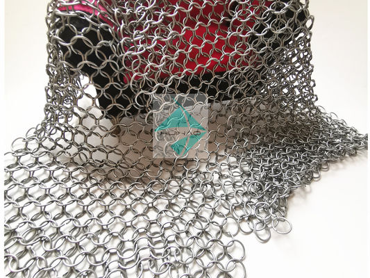 Сетка кольца круга Chainmail алюминиевого сплава, сетка кольца металла рассекателя украшения