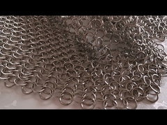 Silver Color Ring Mesh Fabric For Decoration Facade Wall